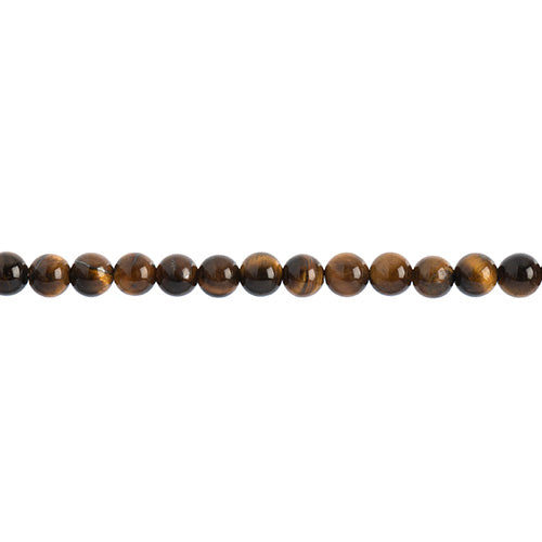 Earth's Jewels Semi-Precious Round Beads Tiger Eye Natural