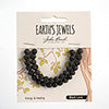Earth's Jewels Semi-Precious Round Beads Black Lava Natural
