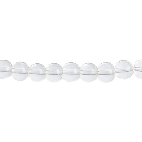 Earth's Jewels Semi-Precious Round Beads Crystal Quartz Natural