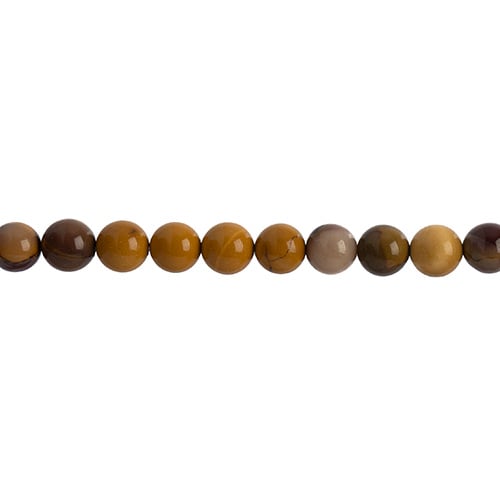 Earth's Jewels Semi-Precious Round Beads Mookite Natural