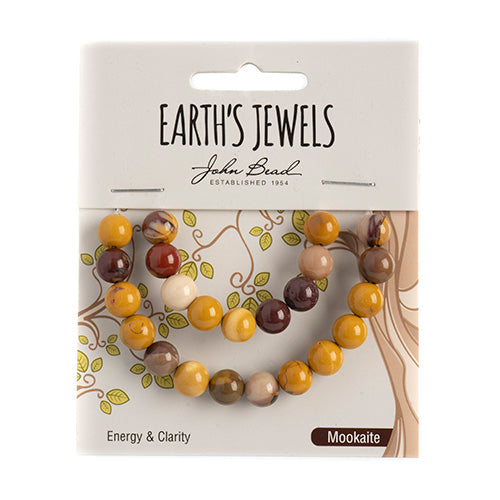 Earth's Jewels Semi-Precious Round Beads Mookite Natural