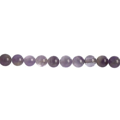 Earth's Jewels Semi-Precious Round Beads Amethyst Natural