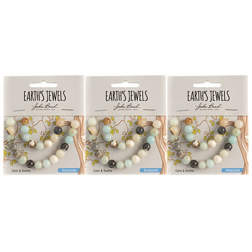 Earth's Jewels Semi-Precious Round Beads Amazonite Natural