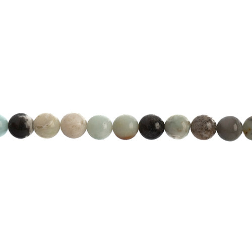 Earth's Jewels Semi-Precious Round Beads Amazonite Natural
