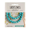 Earth's Jewels Semi-Precious Round Beads Turquoise Howlite Stabilized