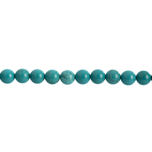 Earth's Jewels Semi-Precious Round Beads Turquoise Howlite Stabilized