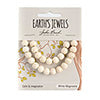 Earth's Jewels Semi-Precious Round Beads White Magnesite/Reconstructed Turquoise