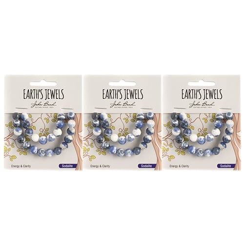 Earth's Jewels Semi-Precious Round Beads Sodalite Natural