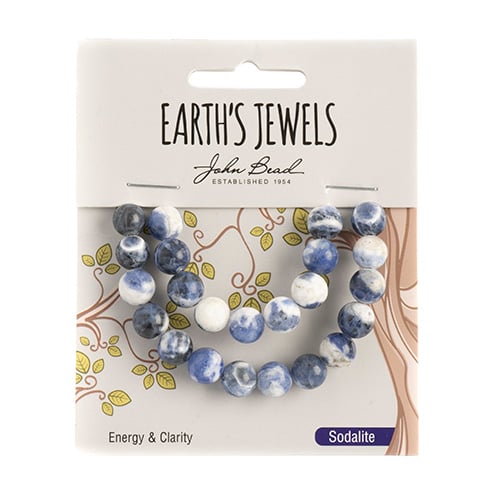 Earth's Jewels Semi-Precious Round Beads Sodalite Natural