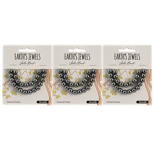 Earth's Jewels Semi-Precious Round Beads Hematite Natural