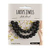 Earth's Jewels Semi-Precious Round Beads Black Lava Natural