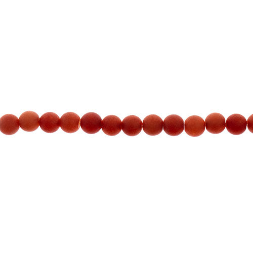 Earth's Jewels Round Beads Matte Peach Aventurine Natural
