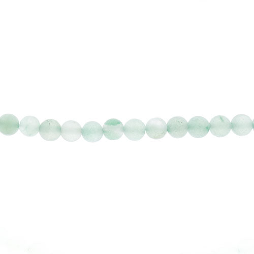 Earth's Jewels Round Beads Matte Green Amazonite Natural