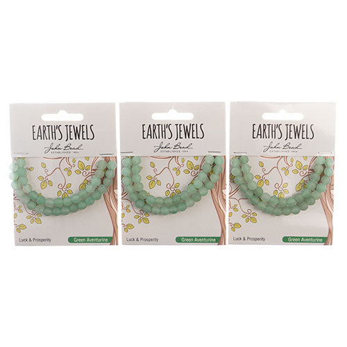 Earth's Jewels Round Beads Matte Green Amazonite Natural