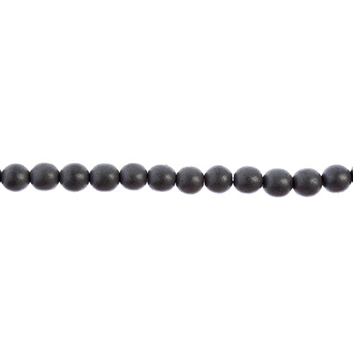 Earth's Jewels Round Beads Matte Hematite