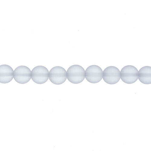 Earth's Jewels Round Beads Matte Crystal Quartz Natural