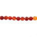 Earth's Jewels Round Beads Matte Striped Agate Red