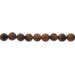 Earth's Jewels Round Beads Matte Tiger Eye Natural