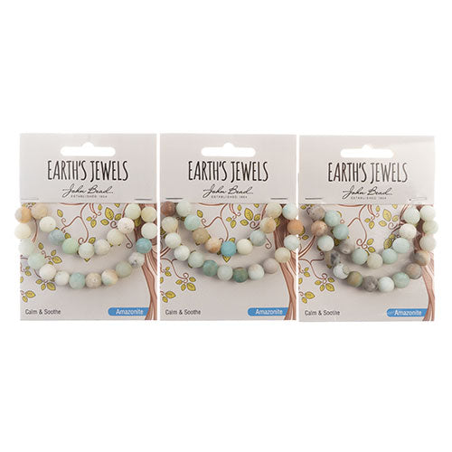 Earth's Jewels Round Beads Matte Amazonite Natural