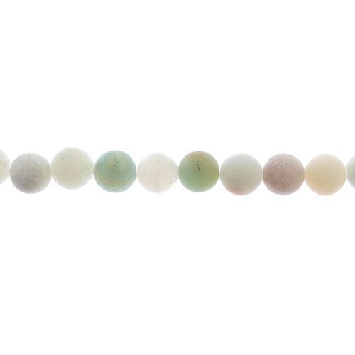 Earth's Jewels Round Beads Matte Amazonite Natural