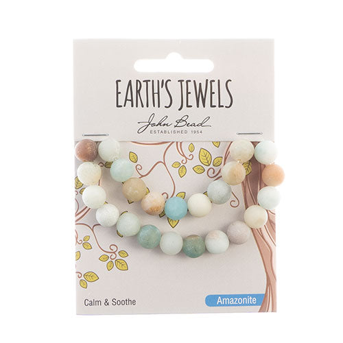 Earth's Jewels Round Beads Matte Amazonite Natural