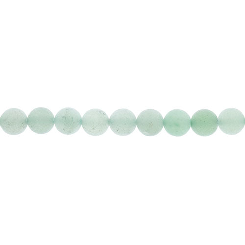 Earth's Jewels Round Beads Matte Green Amazonite Natural