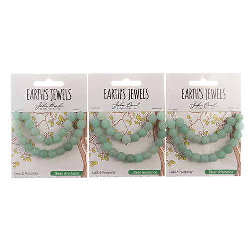 Earth's Jewels Round Beads Matte Green Amazonite Natural