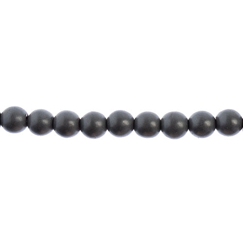Earth's Jewels Round Beads Matte Hematite
