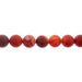 Earth's Jewels Round Beads Matte Striped Agate Red