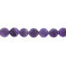 Earth's Jewels Round Beads Matte Dog Teeth Amethyst