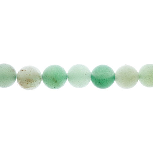 Earth's Jewels Round Beads Matte Green Amazonite Natural