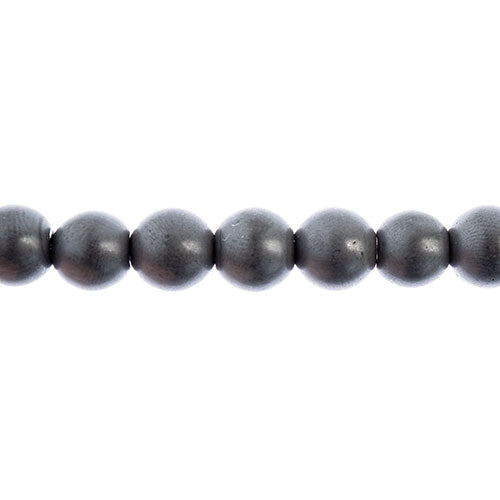 Earth's Jewels Round Beads Matte Hematite