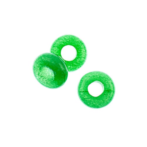 Semi-Precious Rondelle Large 5mm Hole 4x10mm Green Jade 10pcs