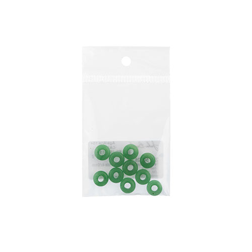 Semi-Precious Rondelle Large 5mm Hole 4x10mm Green Jade 10pcs
