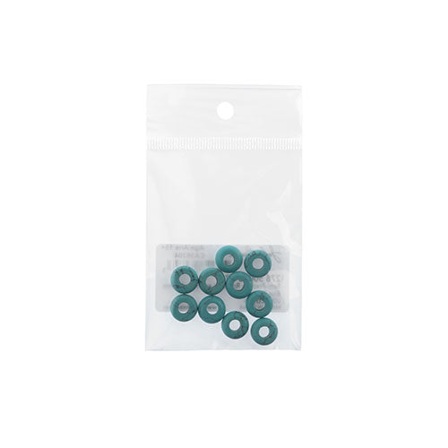 Semi-Precious Rondelle Large 5mm Hole 4x10mm Blue Turquoise 10pcs