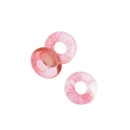 Semi-Precious Rondelle Large 5mm Hole 4x10mm Cherry Quartz 10pcs