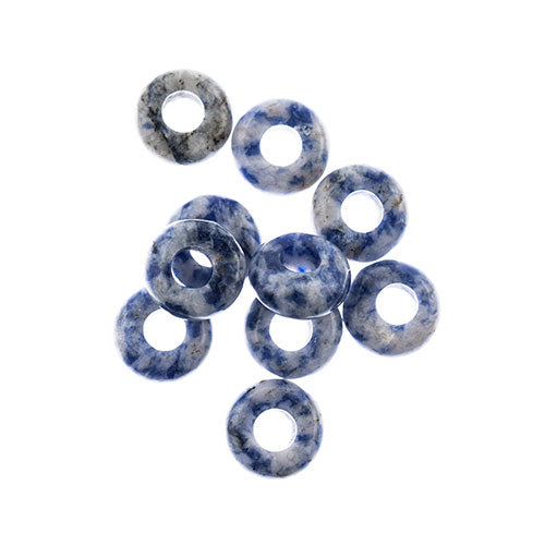 Semi-Precious Rondelle Large 5mm Hole 4x10mm Sodalite 10pcs