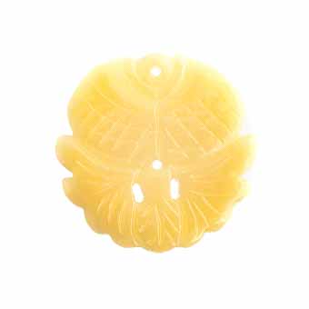 Semi-Precious 38x5mm Pendant Yellow Jade