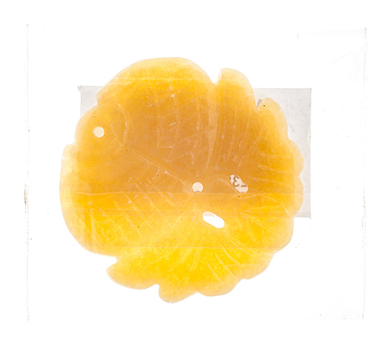 Semi-Precious 38x5mm Pendant Yellow Jade