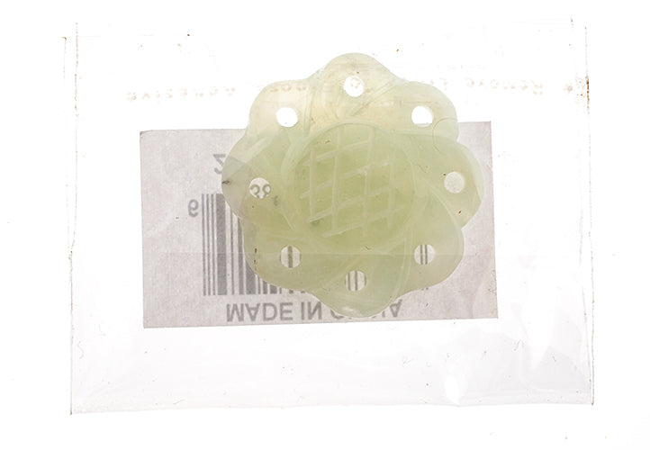 Semi-Precious 28x5mm Round Pendant New Jade