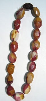 Semi-Precious Nugget 15x23mm Facetted 16in Strand Mookite