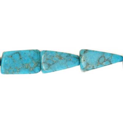 Turquoise Reconstituted 7x12mm Nugget 16in Strung Semi-Precious