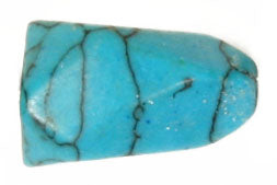 Turquoise Reconstituted 10x16mm Round Drop 16in Strung Semi-Precious