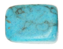 Turquoise Reconstituted 10x16mm Square Drop 16in Strung Semi-Precious