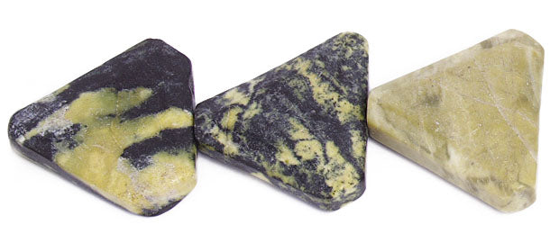 30x35mm Yellow Turquoise Triangle 16in Semi-Precious