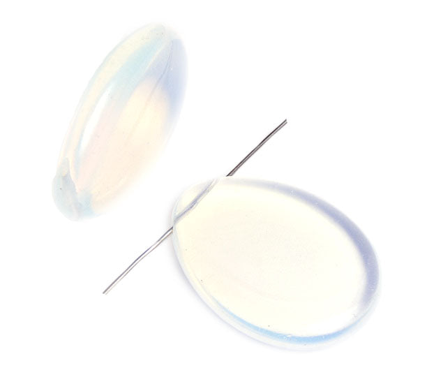 28x38mm White Stone Pear Shape 16in Semi-Precious