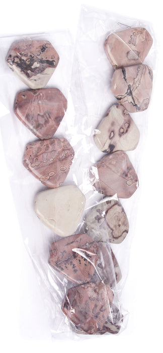 30x35mm New Leopardskin Triangle 16in Semi-Precious