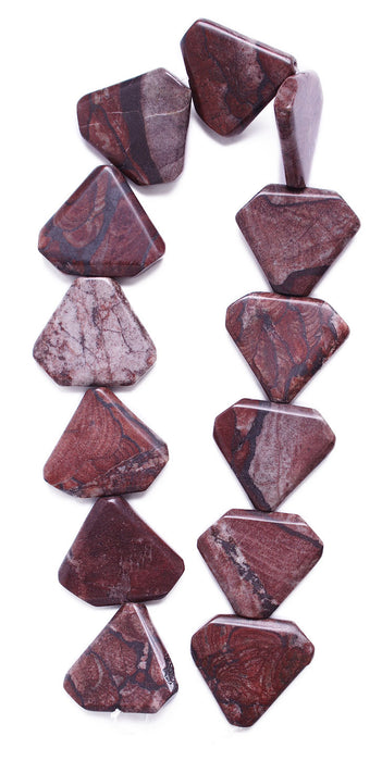 30x35mm Mahogany Triangle 16in Semi-Precious