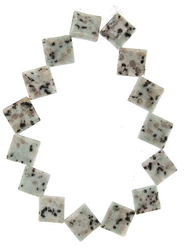 20x20mm Gray Agate Square Shape 16in Semi-Precious