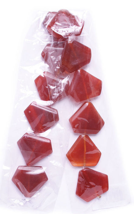 30x35mm Carnelian Triangle 16in Semi-Precious